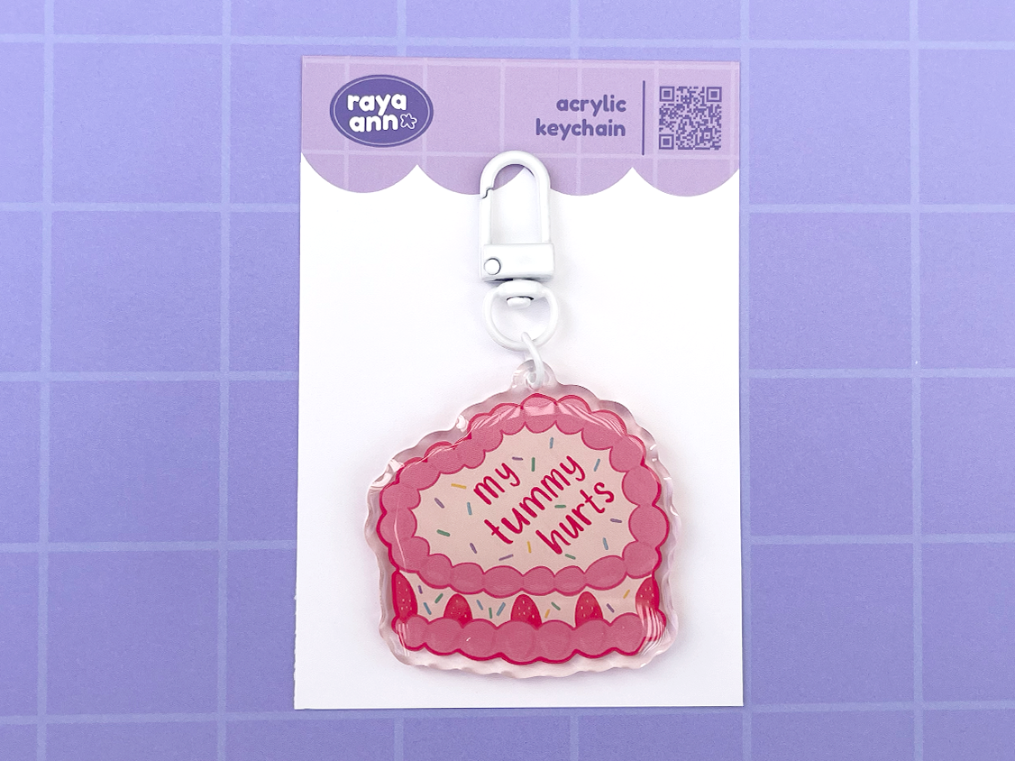 My Tummy Hurts Acrylic Keychain