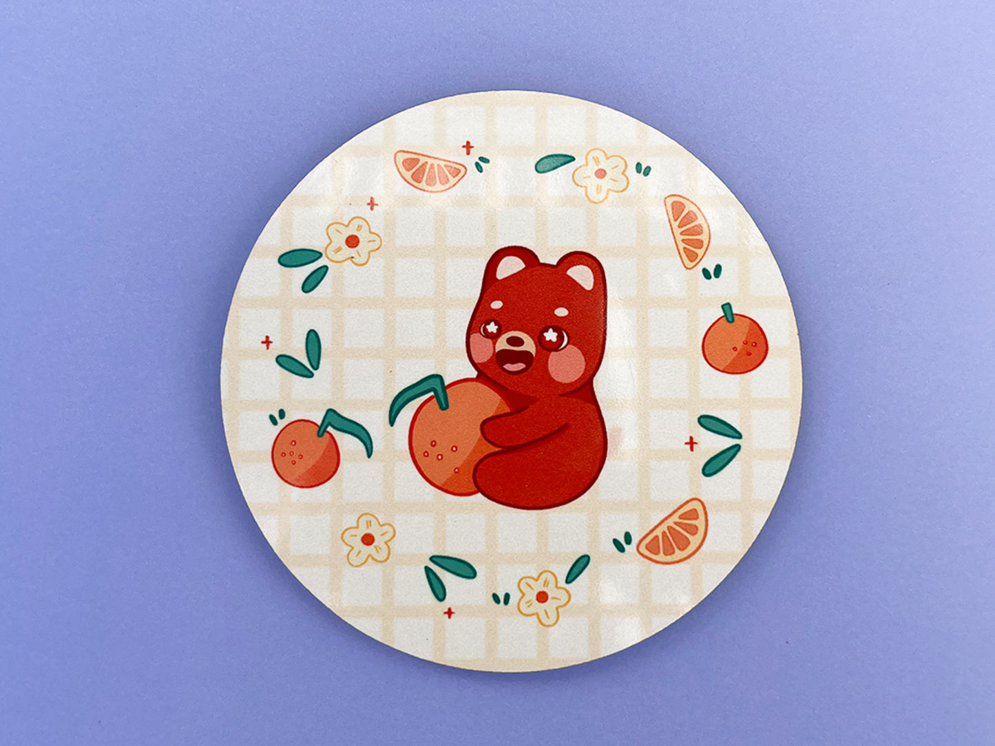 Tangerine Bear Coaster