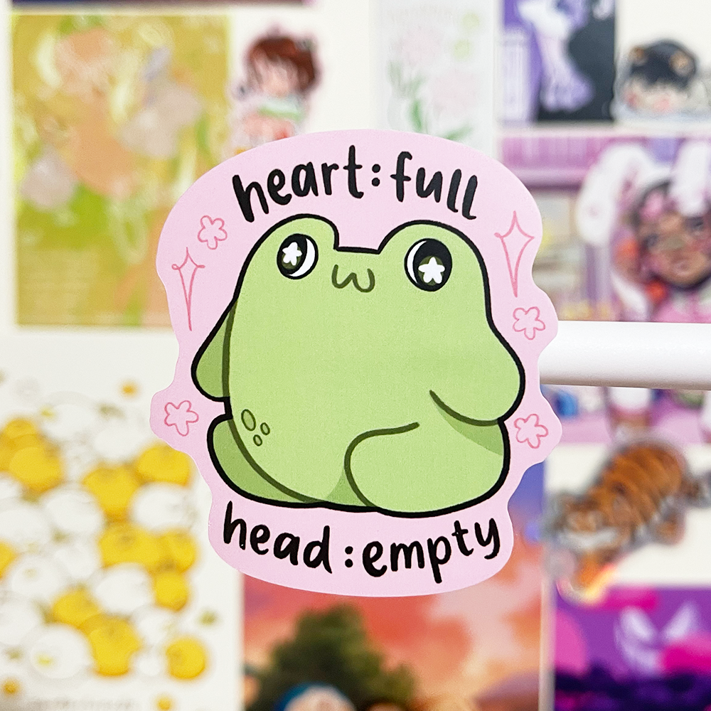Heart Full, Head Empty | Vinyl Sticker