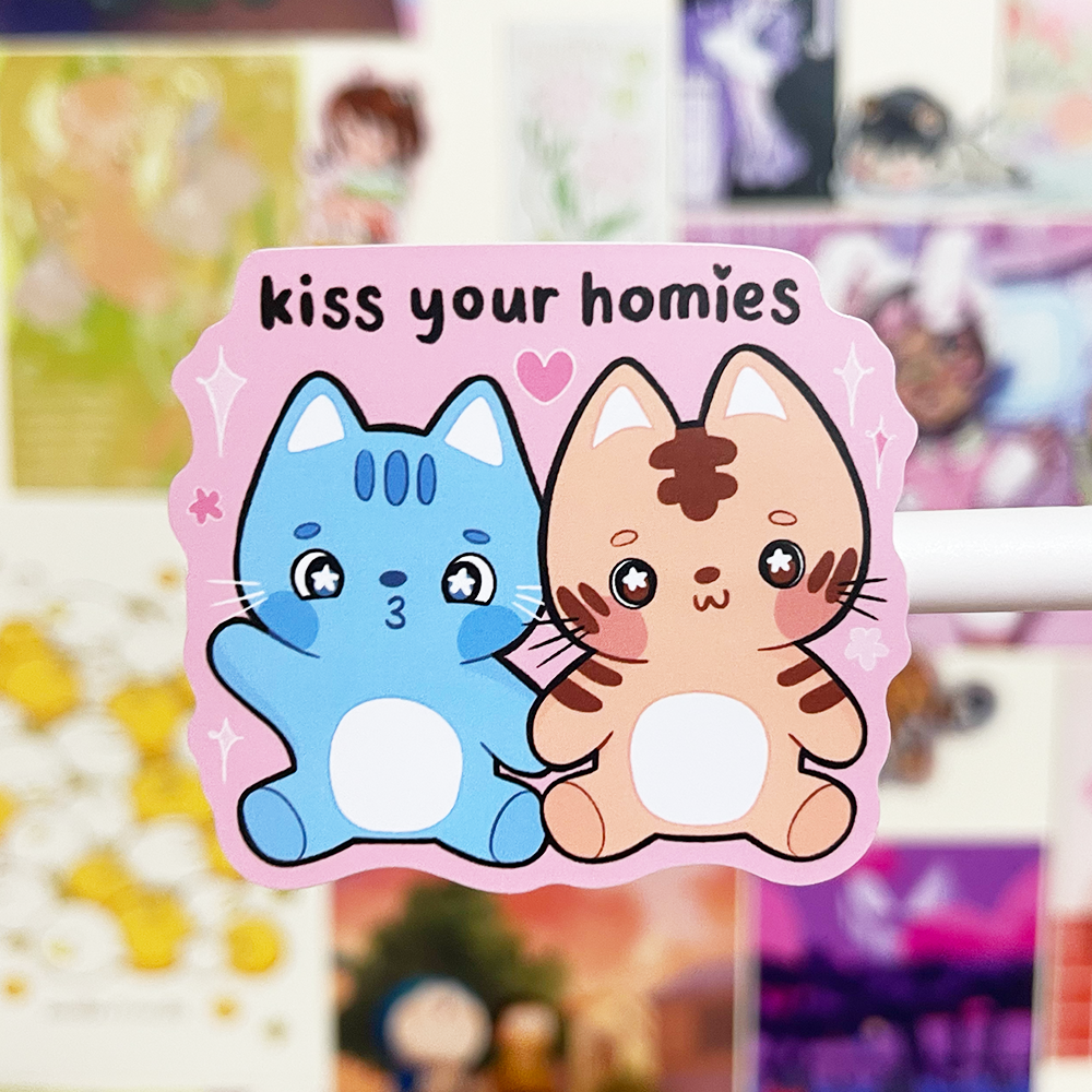 Kiss Your Homies | Vinyl Sticker