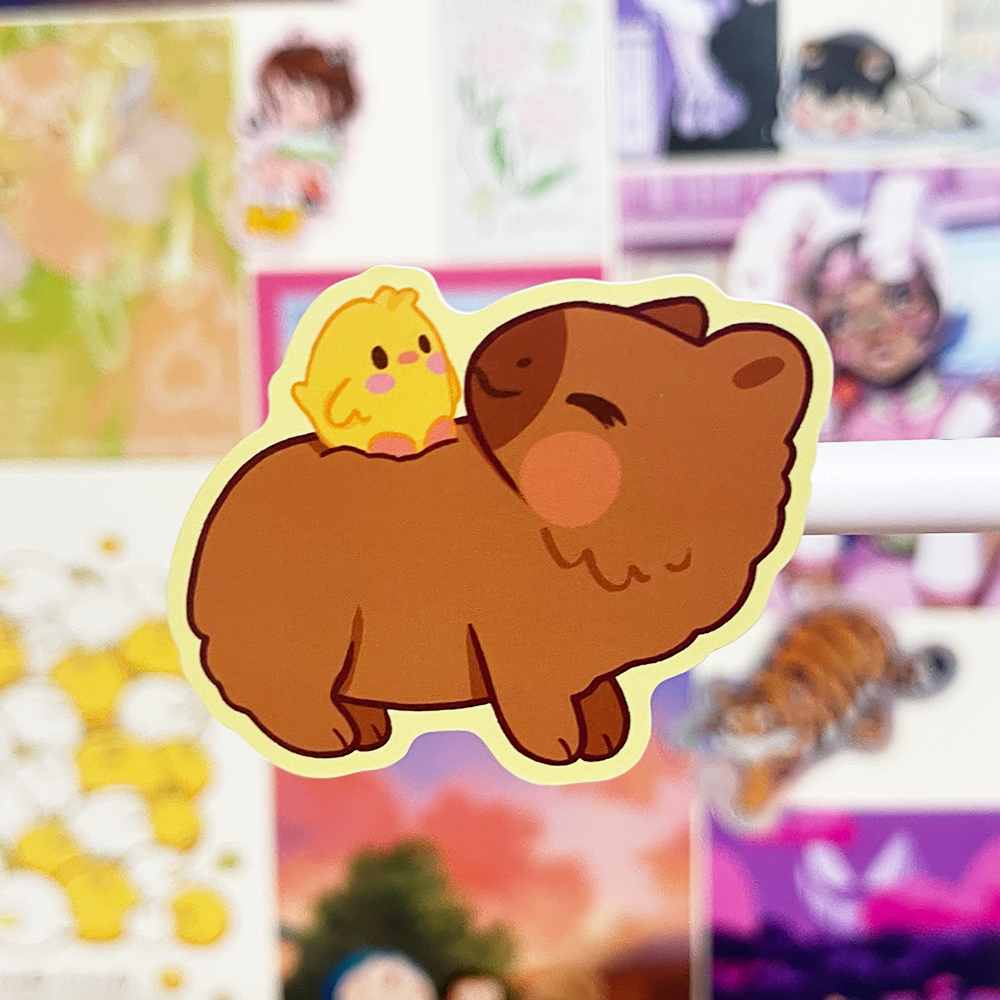 Capy and Duck | Vinyl Sticker