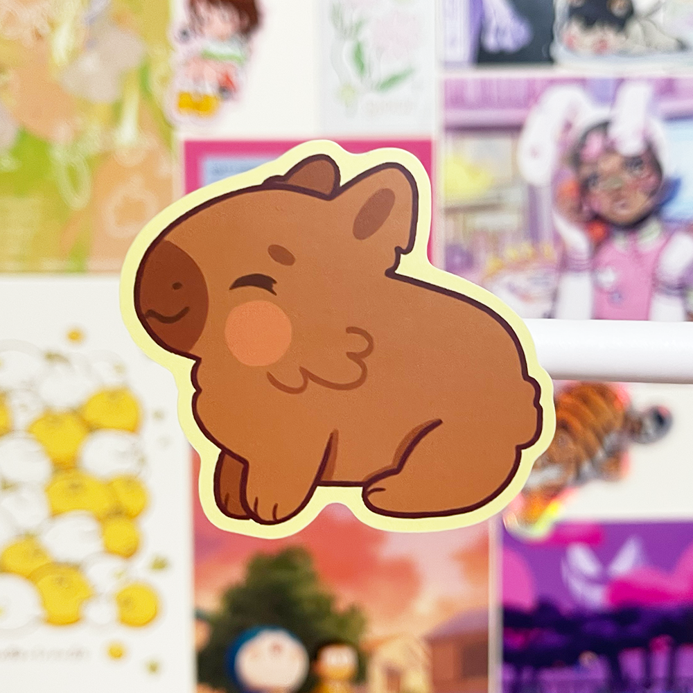 Sitting Capy | Vinyl Sticker