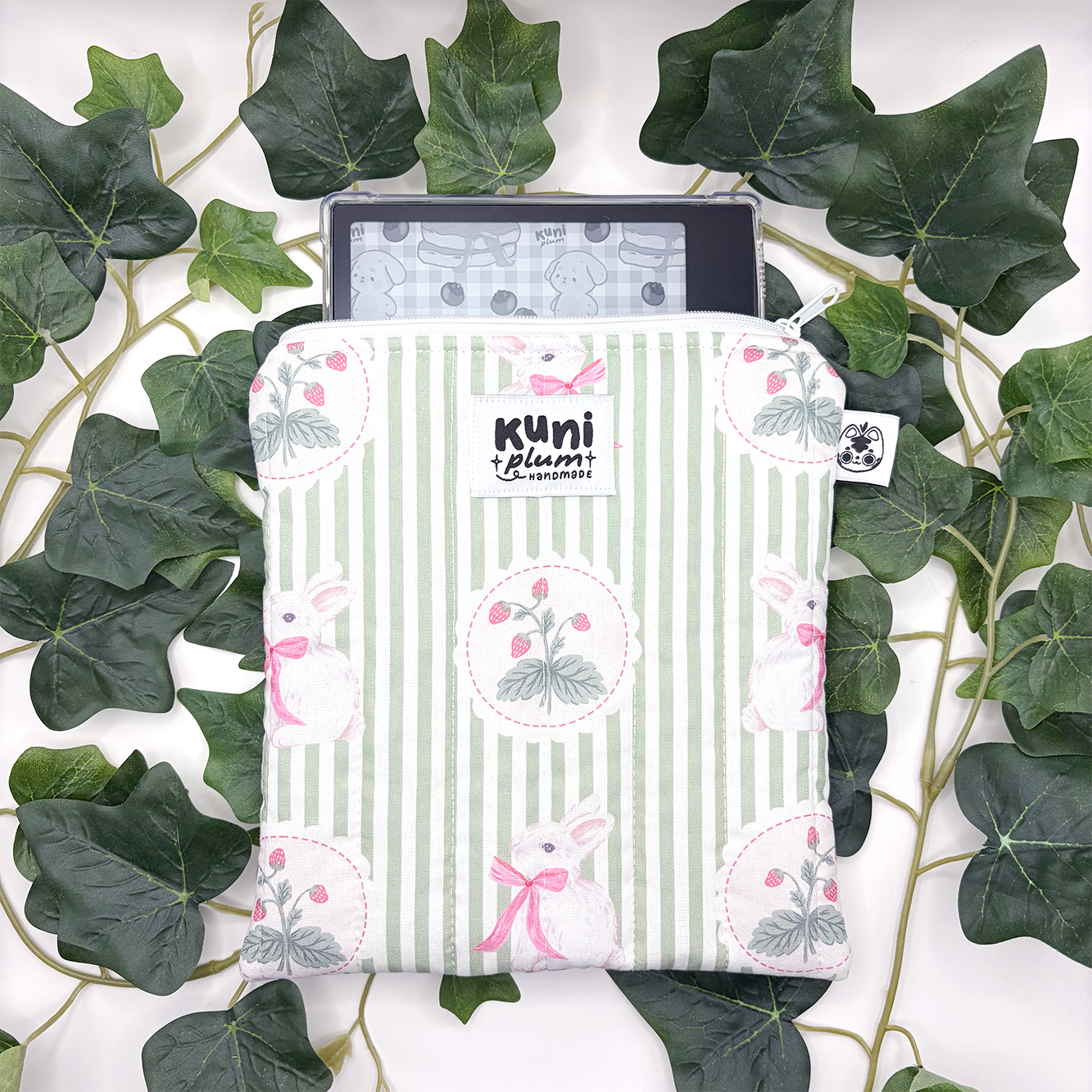 Strawberry Garden Quilted eReader Sleeve