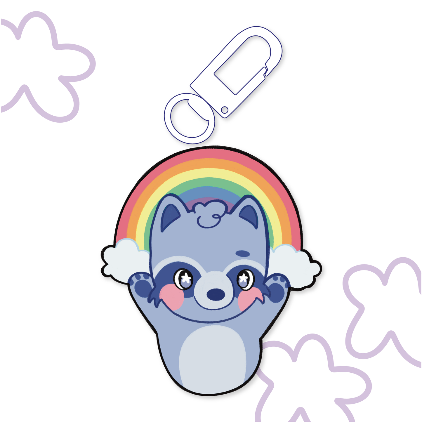 Pride Raccoon Acrylic Keychain
