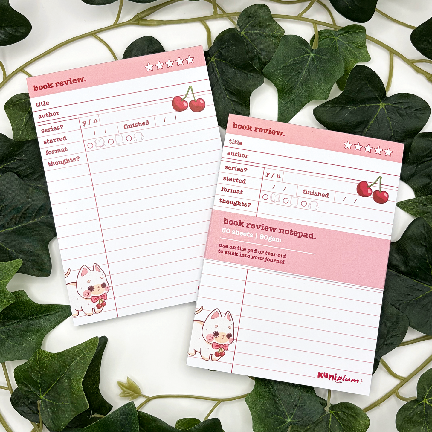 Book Review Notepad | Cherry