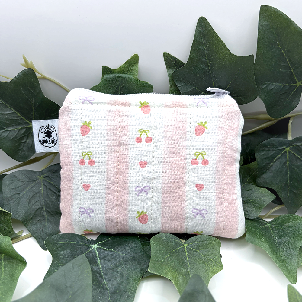 Fruit Stripes Quilted Pouch Wallet