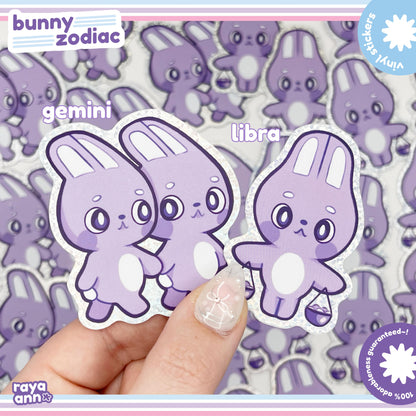 Bunny Zodiac | Glitter Vinyl Sticker