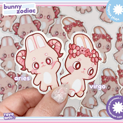 Bunny Zodiac | Glitter Vinyl Sticker