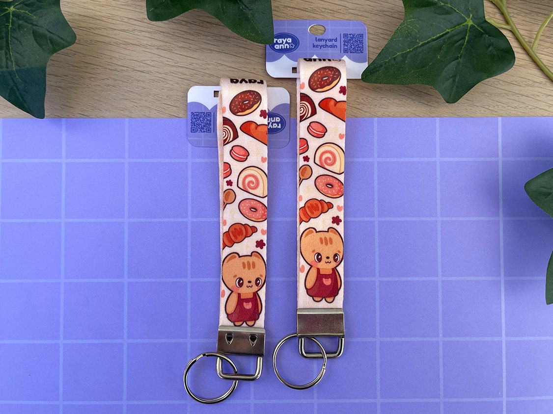 Quokka's Bakery Lanyard Keychain