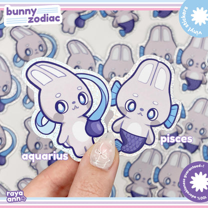 Bunny Zodiac | Glitter Vinyl Sticker