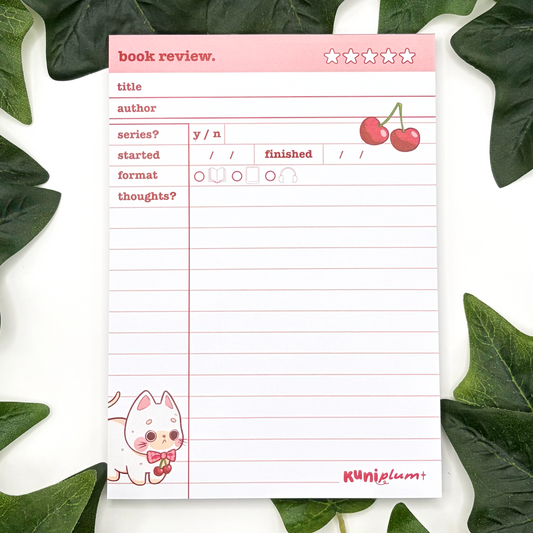 Book Review Notepad | Cherry