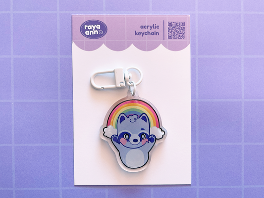 Pride Raccoon Acrylic Keychain