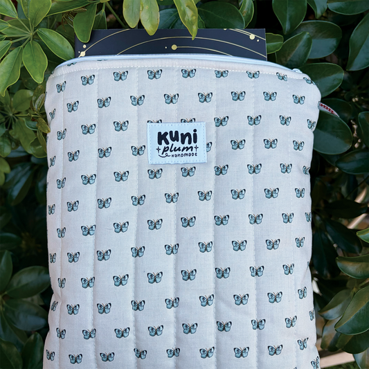 Large Butterfly Quilted Book Sleeve