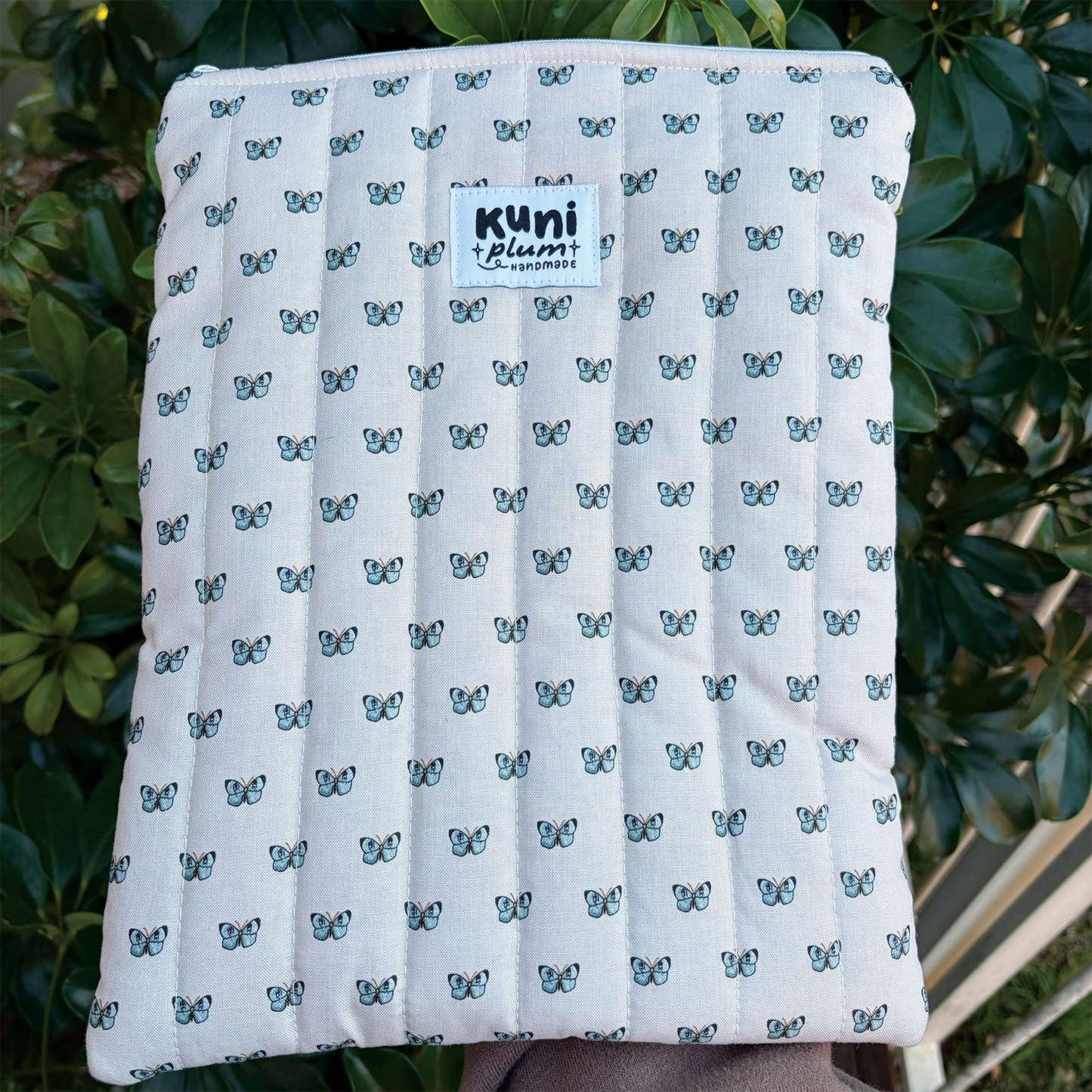 Large Butterfly Quilted Book Sleeve