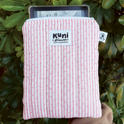 Pink Stripe Quilted eReader Sleeve