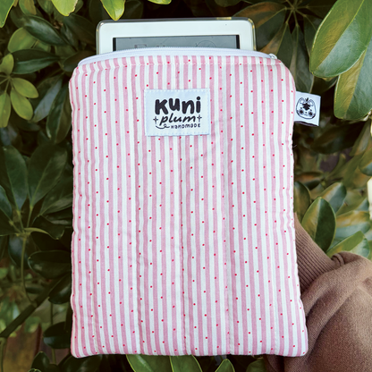 Pink Stripe Quilted eReader Sleeve