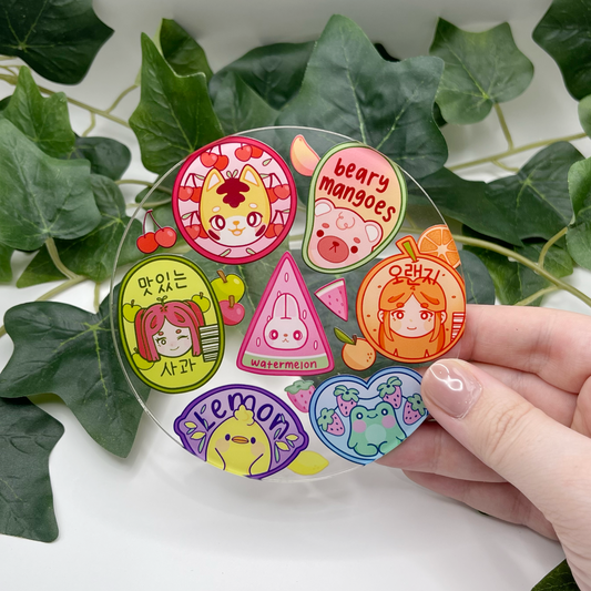 Fruit Stickers Acrylic Coaster