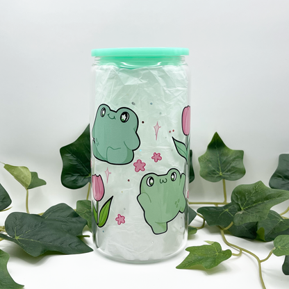 Tulip Frog Glass Tumbler
