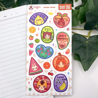 Fruit Stickers Sticker Sheet