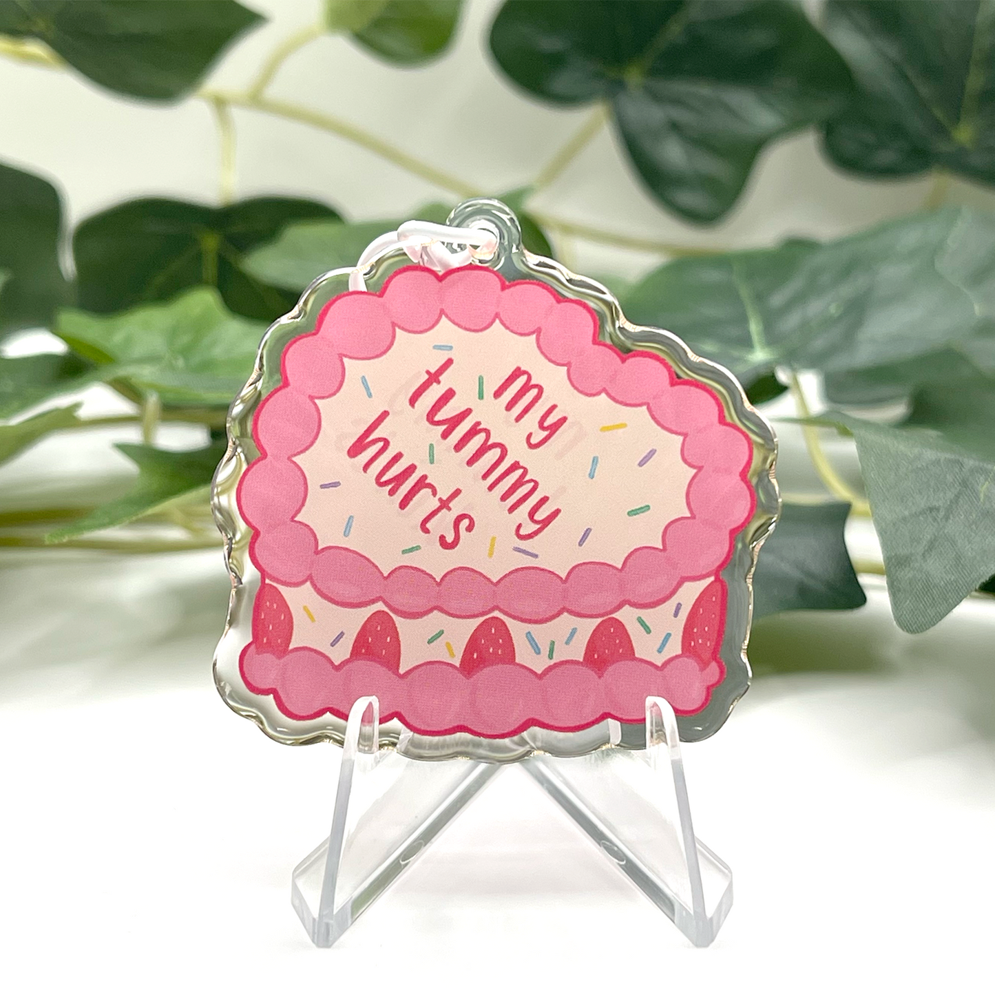 My Tummy Hurts Acrylic Keychain