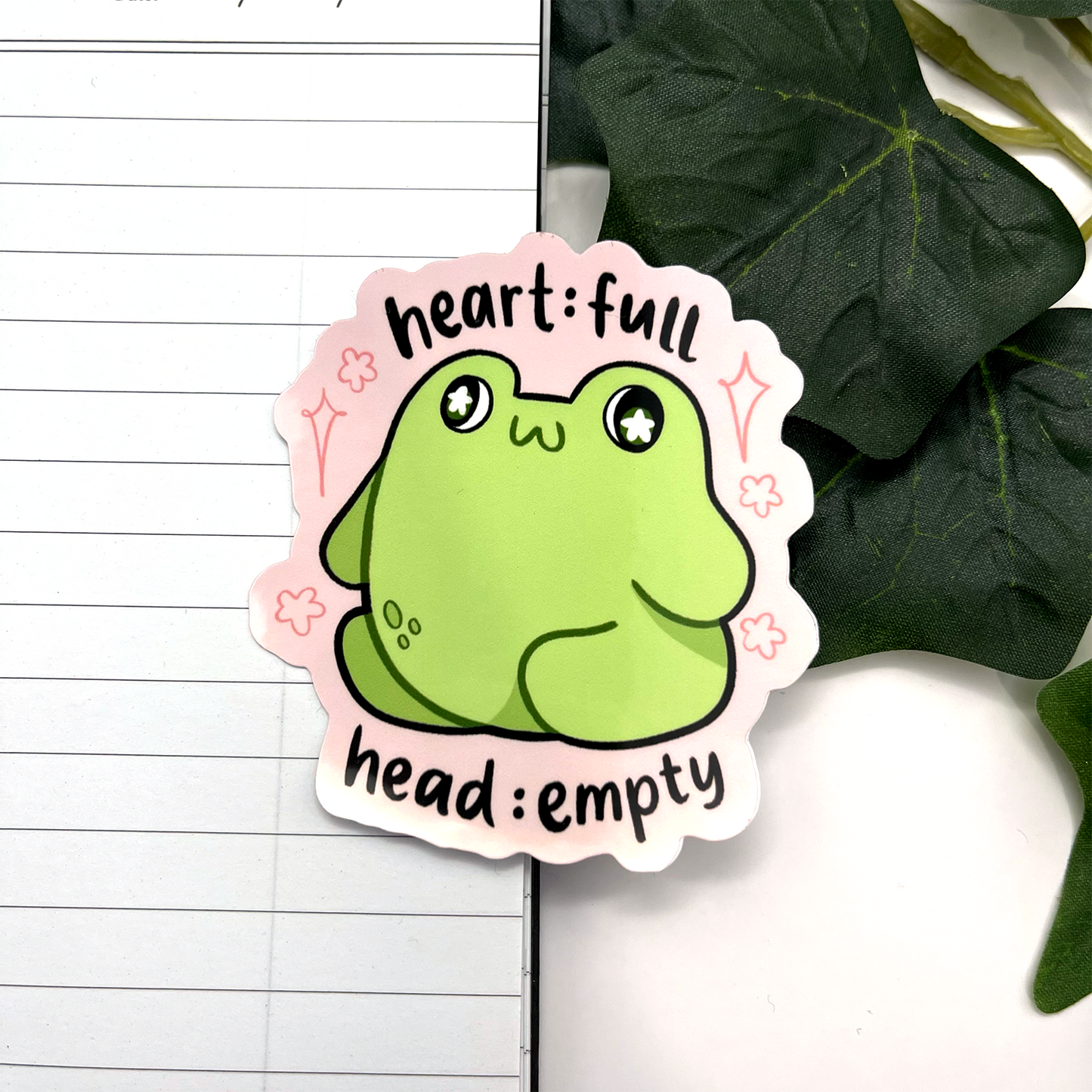 Heart Full, Head Empty | Vinyl Sticker
