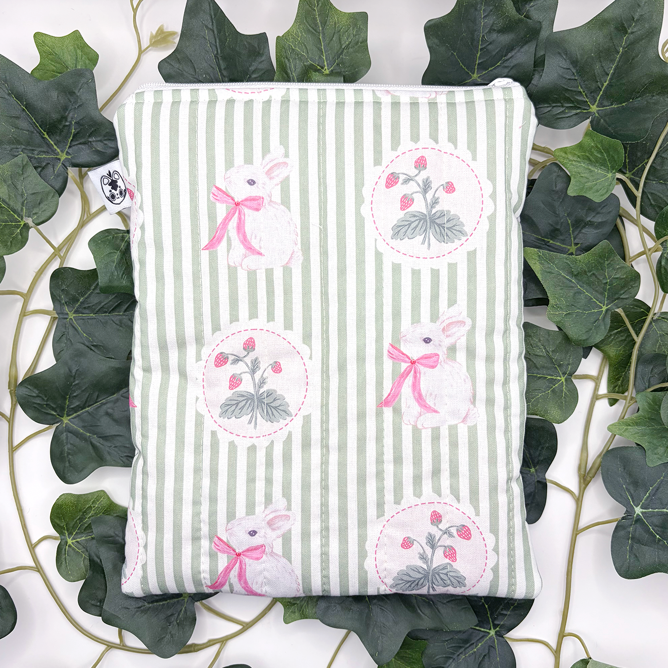 Small Strawberry Garden Quilted Book Sleeve