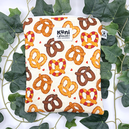Small Pretzels Quilted Book Sleeve