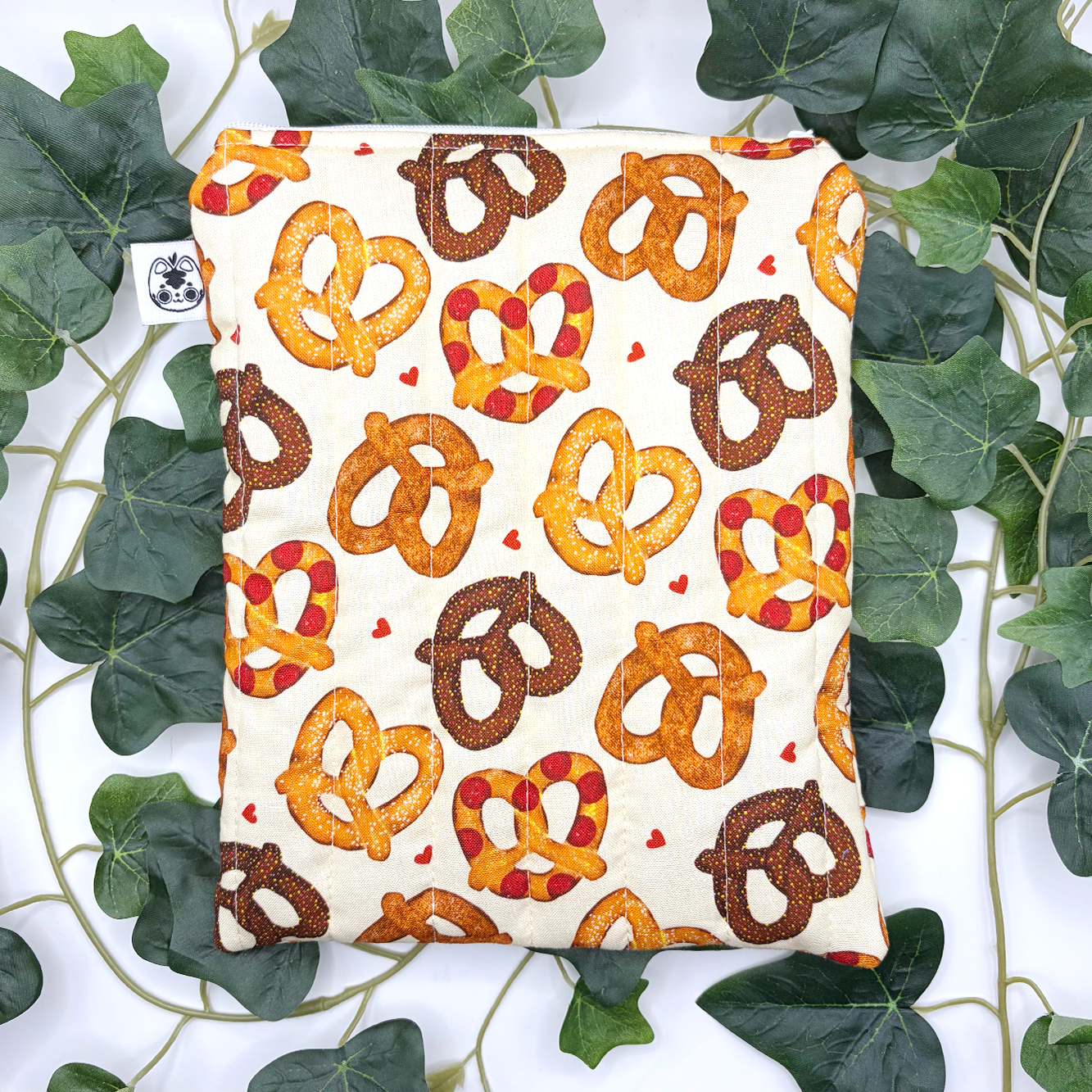 Small Pretzels Quilted Book Sleeve