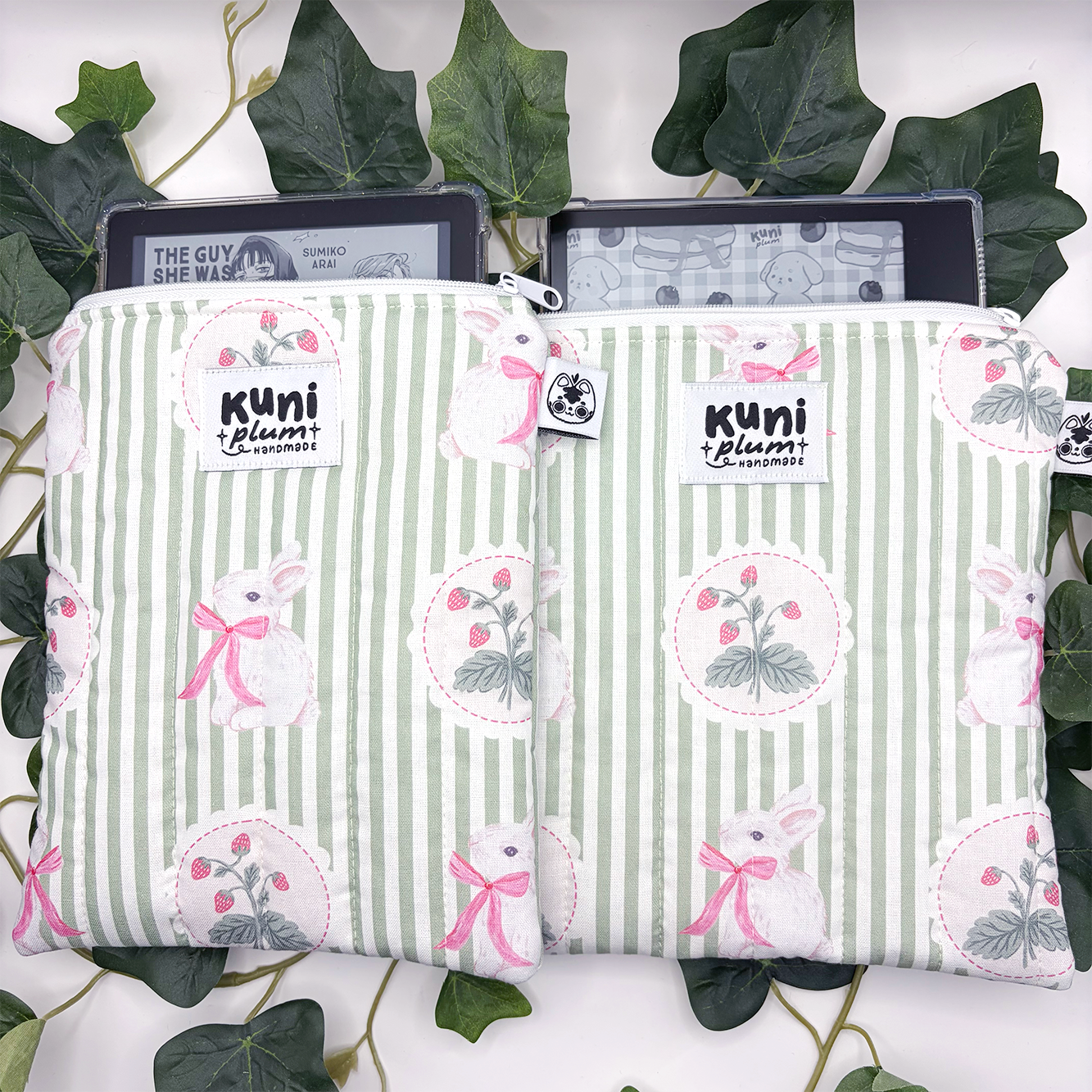 Strawberry Garden Quilted eReader Sleeve