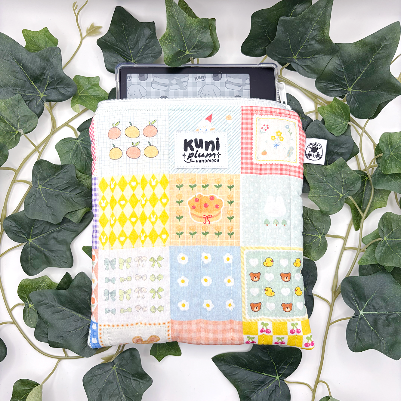 Vintage Style Patchwork Quilted eReader Sleeve