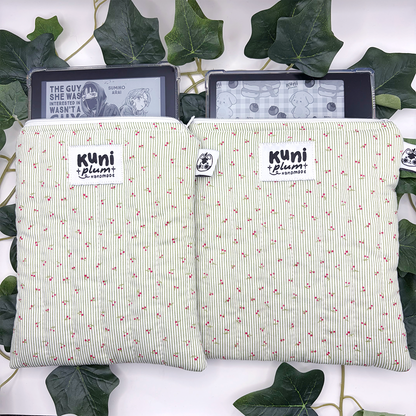 Green Cherry Quilted eReader Sleeve