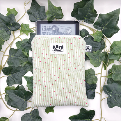 Green Cherry Quilted eReader Sleeve
