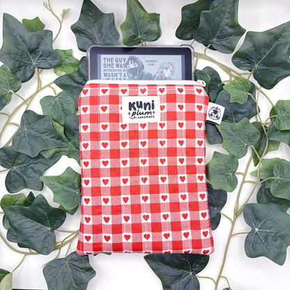 Red Hearts Quilted eReader Sleeve