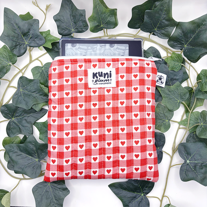 Red Hearts Quilted eReader Sleeve