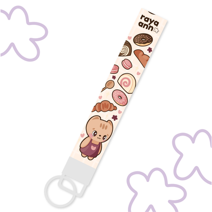 Quokka's Bakery Lanyard Keychain