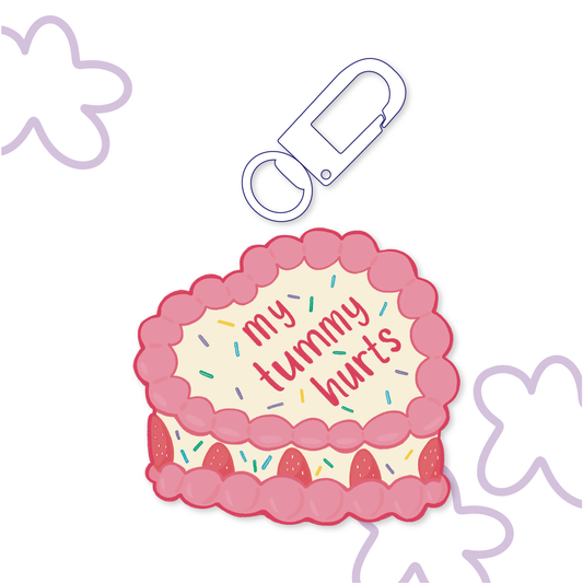 My Tummy Hurts Acrylic Keychain