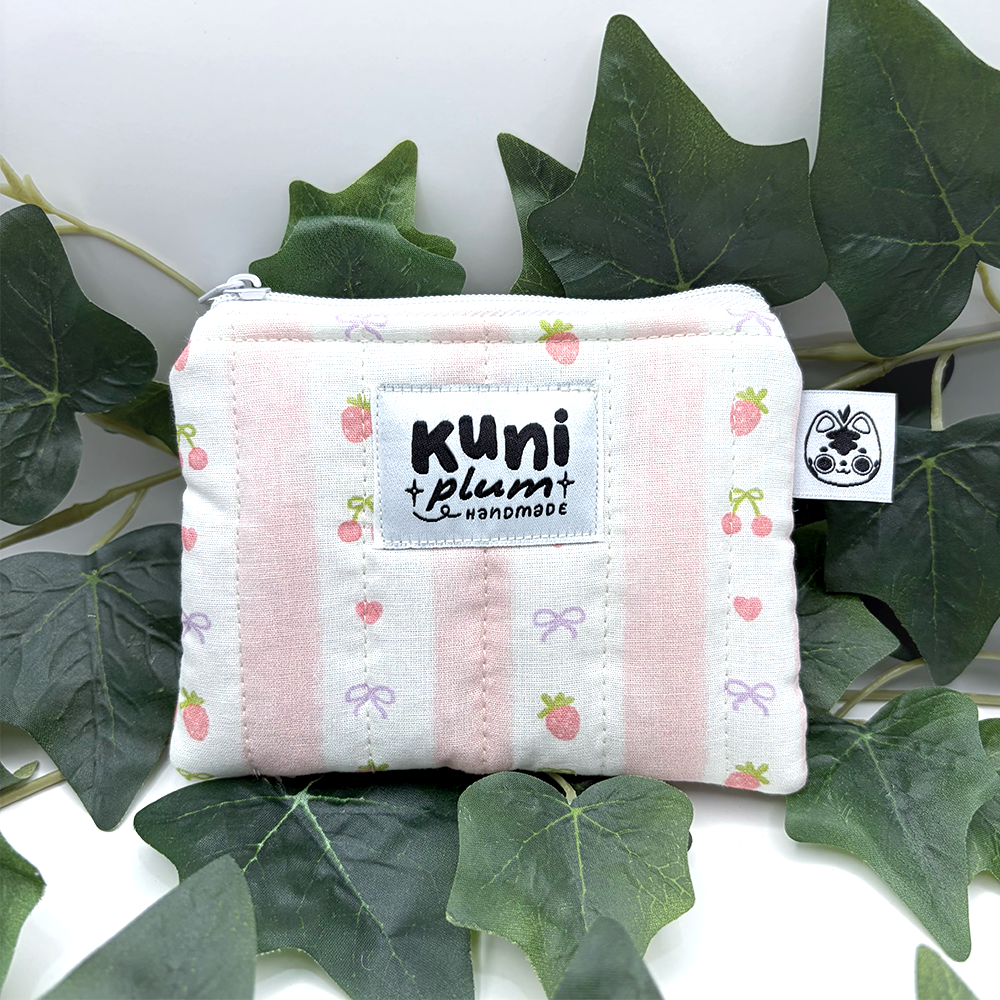 Fruit Stripes Quilted Pouch Wallet