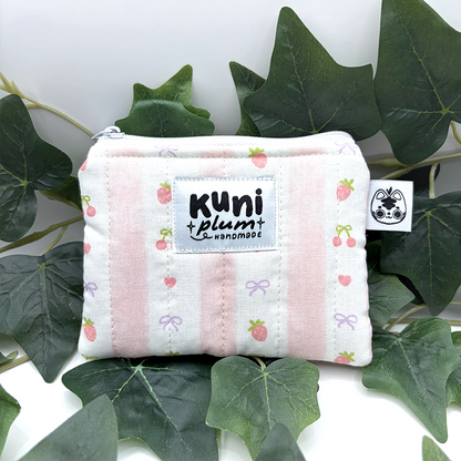 Fruit Stripes Quilted Pouch Wallet