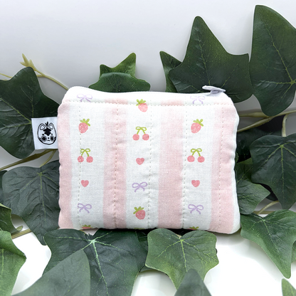 Fruit Stripes Quilted Pouch Wallet