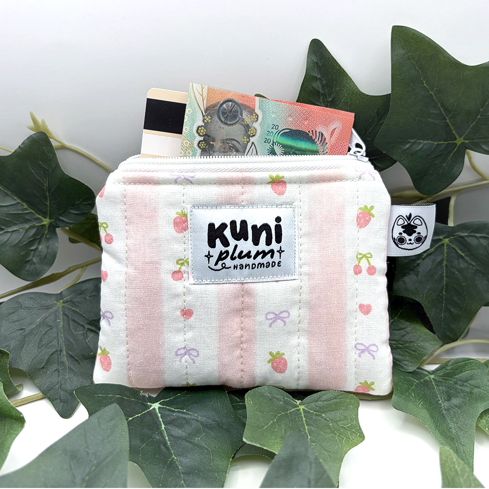 Fruit Stripes Quilted Pouch Wallet