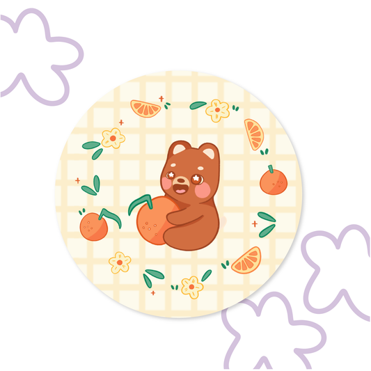Tangerine Bear Coaster