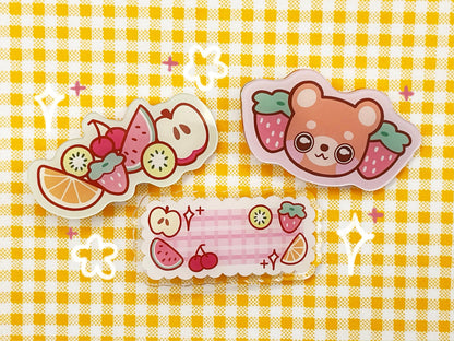 Fruit Acrylic Hair Clips
