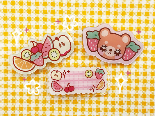Fruit Acrylic Hair Clips