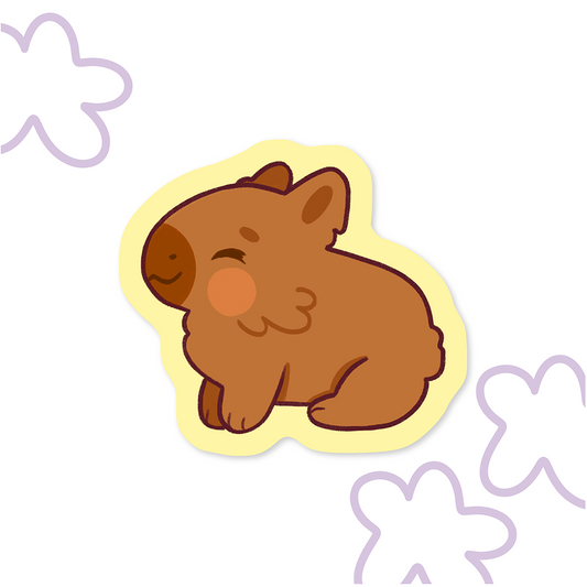 Sitting Capy | Vinyl Sticker