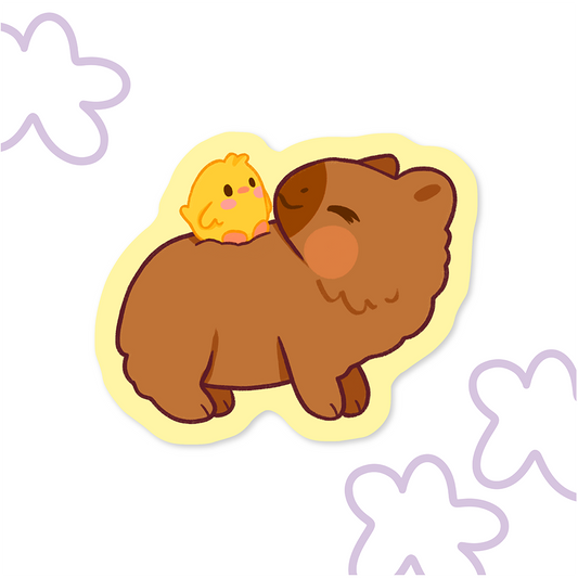 Capy and Duck | Vinyl Sticker